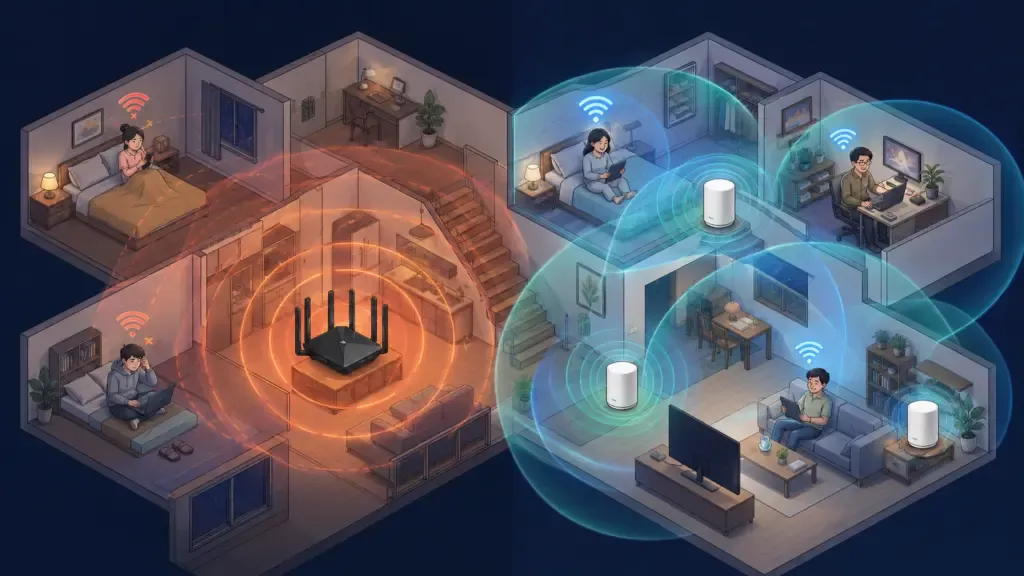 房間 Wi-Fi 收訊不好怎麼辦？高功率分享器 VS Mesh Wi-Fi 網狀網路比較懶人包